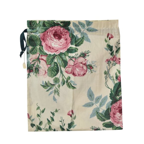 2 Nordic House Designs Floral Print Chintz Cotton Drawstring Bag Vintage - Picture 2 of 10